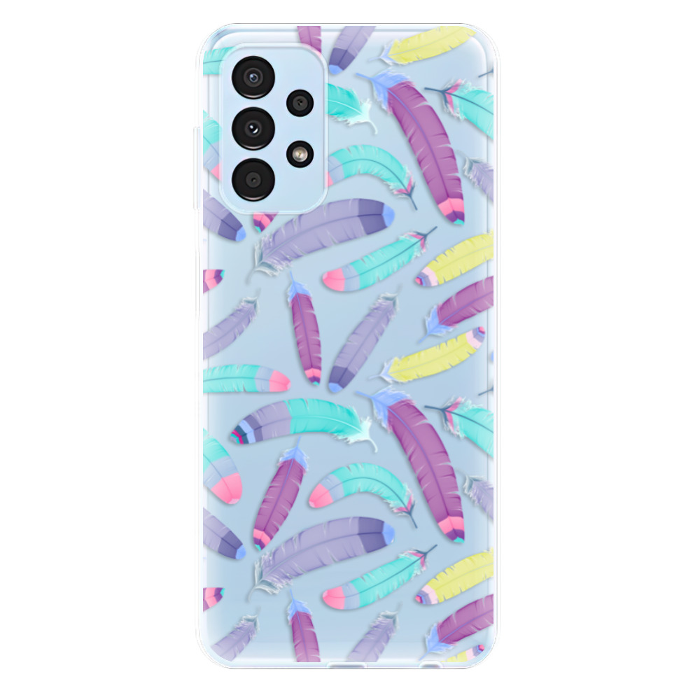 Odolné silikonové pouzdro iSaprio - Feather Pattern 01 - Samsung Galaxy A13