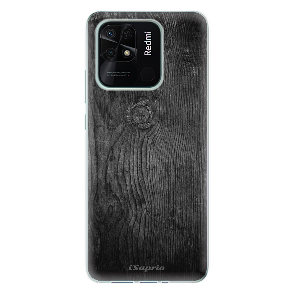 Silikonové odolné pouzdro iSaprio - Black Wood 13 na mobil Xiaomi Redmi 10C (Silikonový odolný kryt, obal, pouzdro iSaprio - Black Wood 13 na mobilní telefon Xiaomi Redmi 10C)