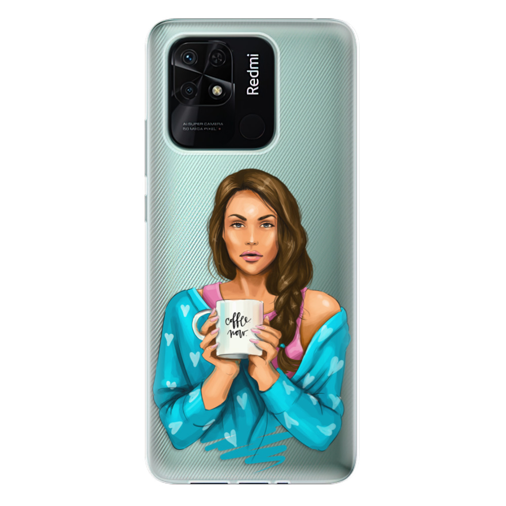 Odolné silikonové pouzdro iSaprio - Coffe Now - Brunette - Xiaomi Redmi 10C