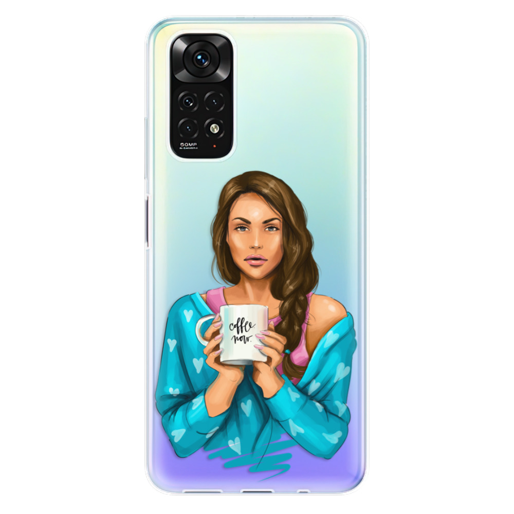 Odolné silikonové pouzdro iSaprio - Coffe Now - Brunette - Xiaomi Redmi Note 11 / Note 11S