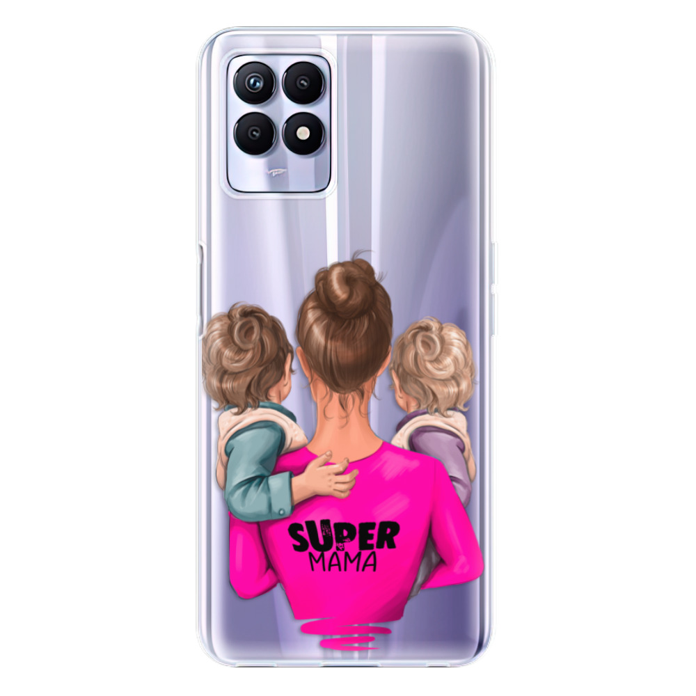 Odolné silikonové pouzdro iSaprio - Super Mama - Two Boys - Realme 8i