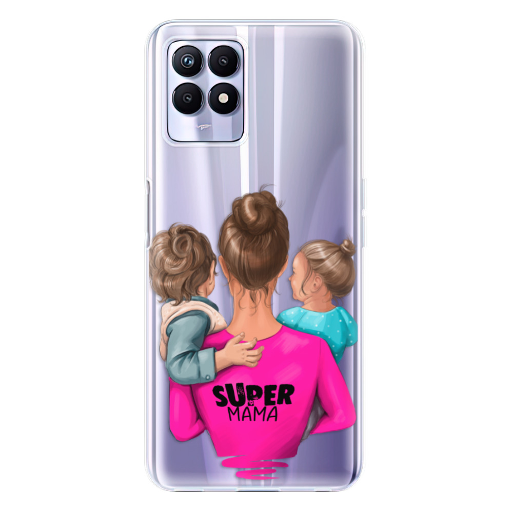 Odolné silikonové pouzdro iSaprio - Super Mama - Boy and Girl - Realme 8i