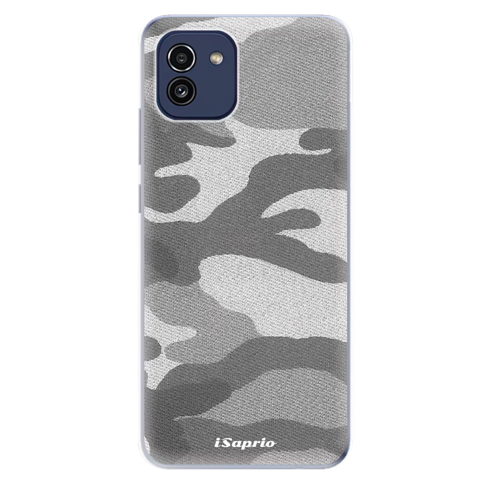 Odolné silikonové pouzdro iSaprio - Gray Camuflage 02 - Samsung Galaxy A03