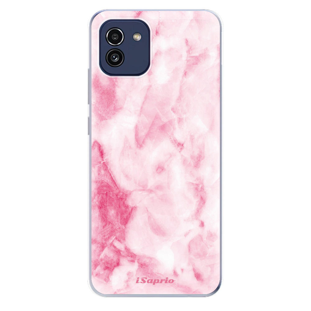 Odolné silikonové pouzdro iSaprio - RoseMarble 16 - Samsung Galaxy A03