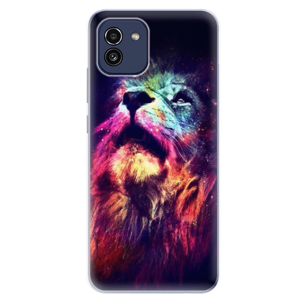 Odolné silikonové pouzdro iSaprio - Lion in Colors - Samsung Galaxy A03