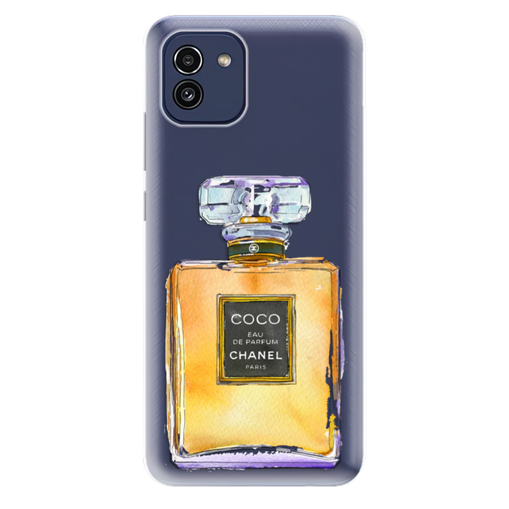 Odolné silikonové pouzdro iSaprio - Chanel Gold - Samsung Galaxy A03