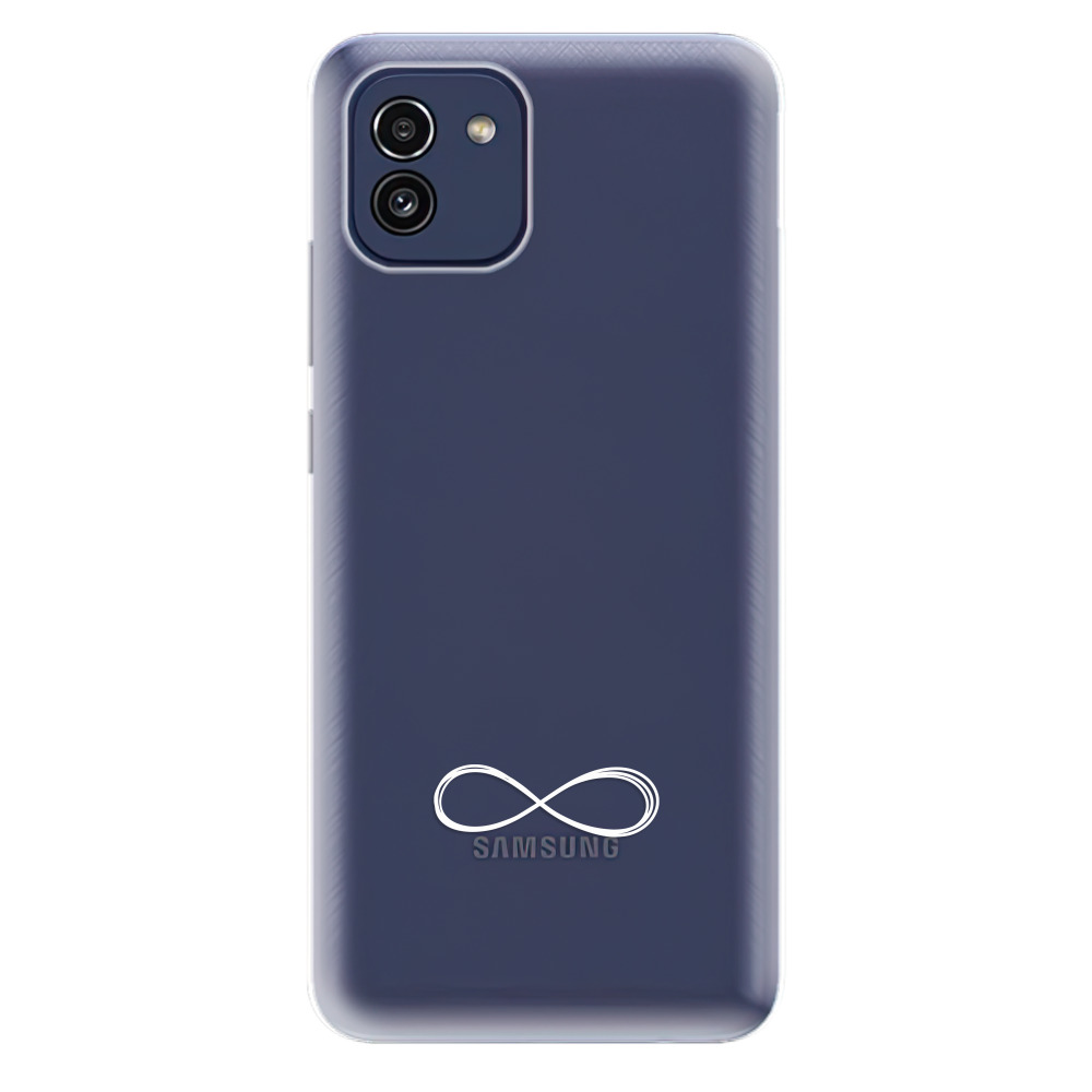 Odolné silikonové pouzdro iSaprio - čiré - Infinity - Samsung Galaxy A03