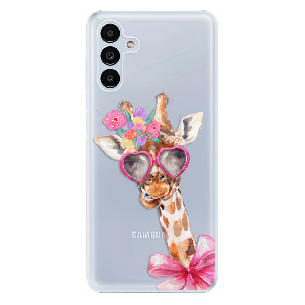 Odolné silikonové pouzdro iSaprio - Lady Giraffe - Samsung Galaxy A13 5G