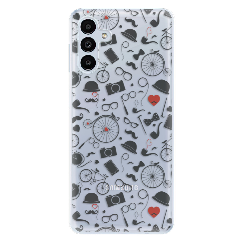 Odolné silikonové pouzdro iSaprio - Vintage Pattern 01 - black - Samsung Galaxy A13 5G