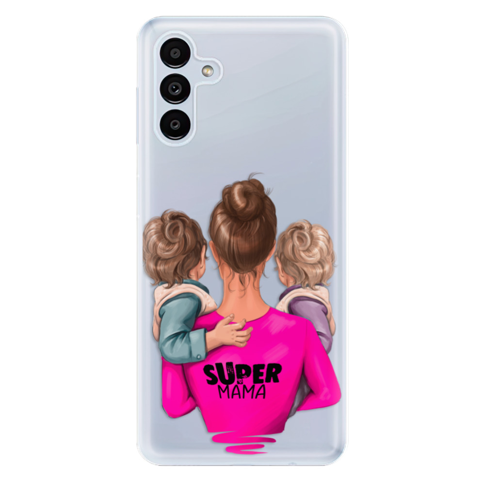 Odolné silikonové pouzdro iSaprio - Super Mama - Two Boys - Samsung Galaxy A13 5G