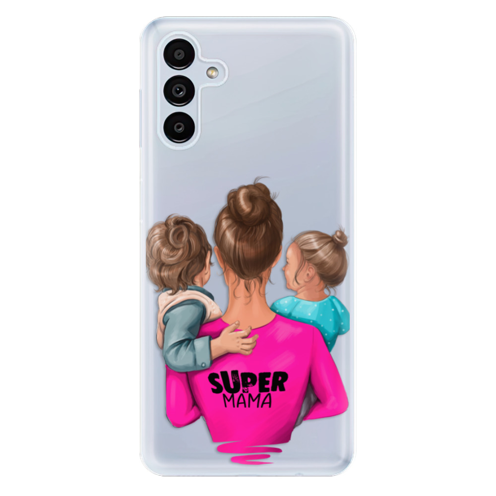 Odolné silikonové pouzdro iSaprio - Super Mama - Boy and Girl - Samsung Galaxy A13 5G