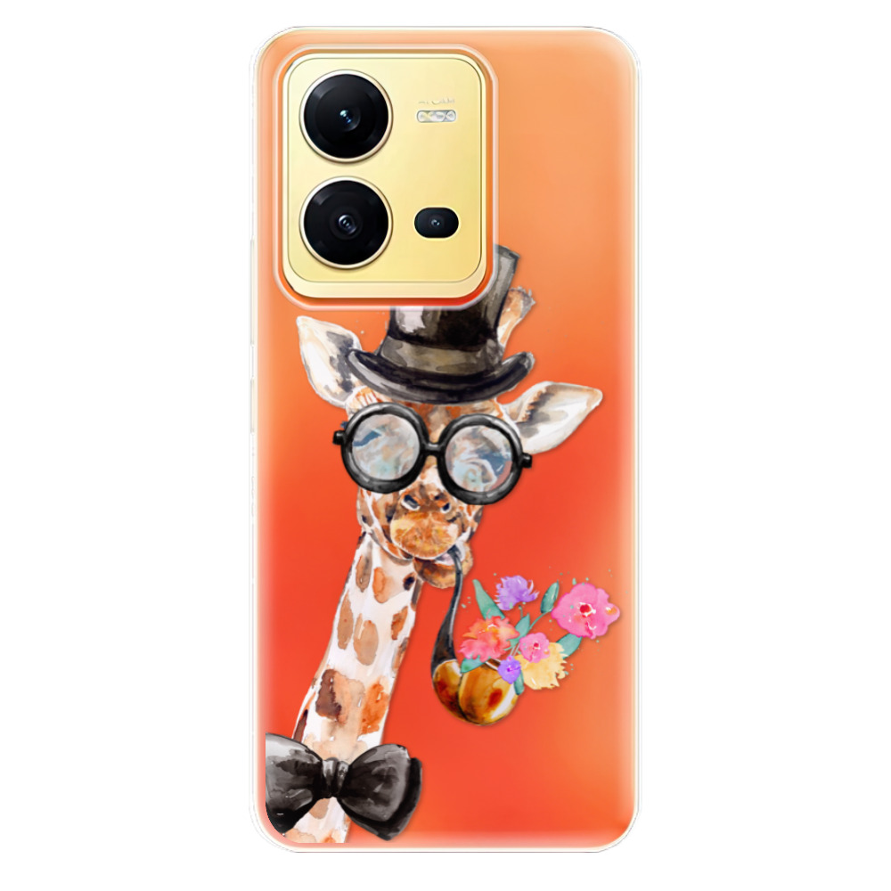 Odolné silikonové pouzdro iSaprio - Sir Giraffe - Vivo X80 Lite 5G