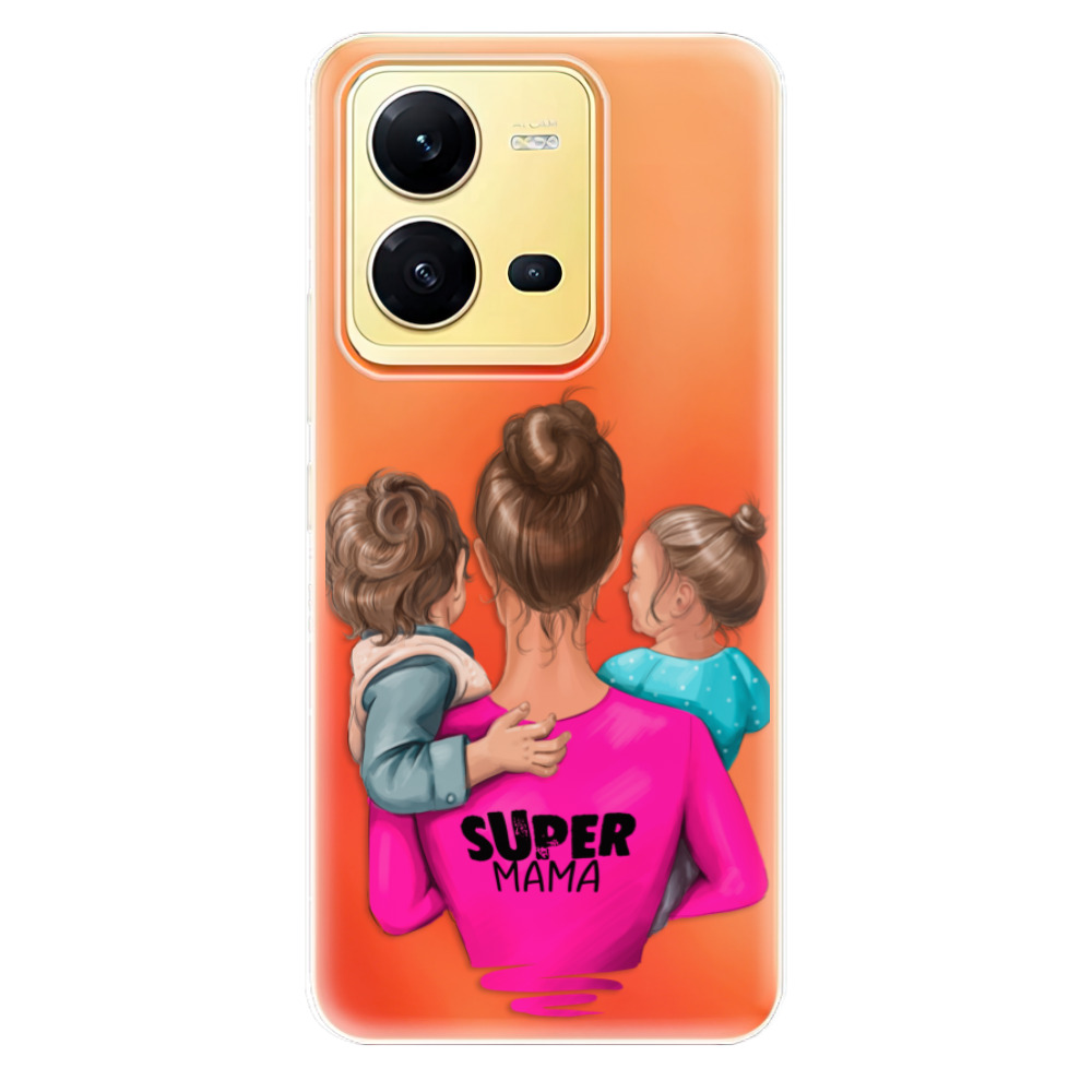 Odolné silikonové pouzdro iSaprio - Super Mama - Boy and Girl - Vivo X80 Lite 5G