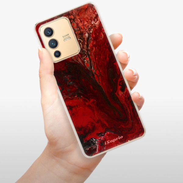 Odolné silikonové pouzdro iSaprio - RedMarble 17 - Vivo V23 5G