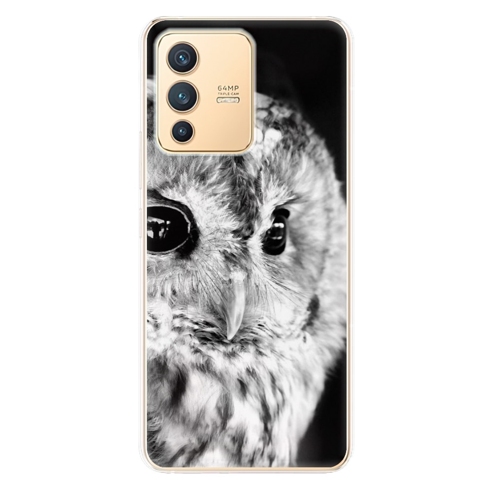Odolné silikonové pouzdro iSaprio - BW Owl - Vivo V23 5G