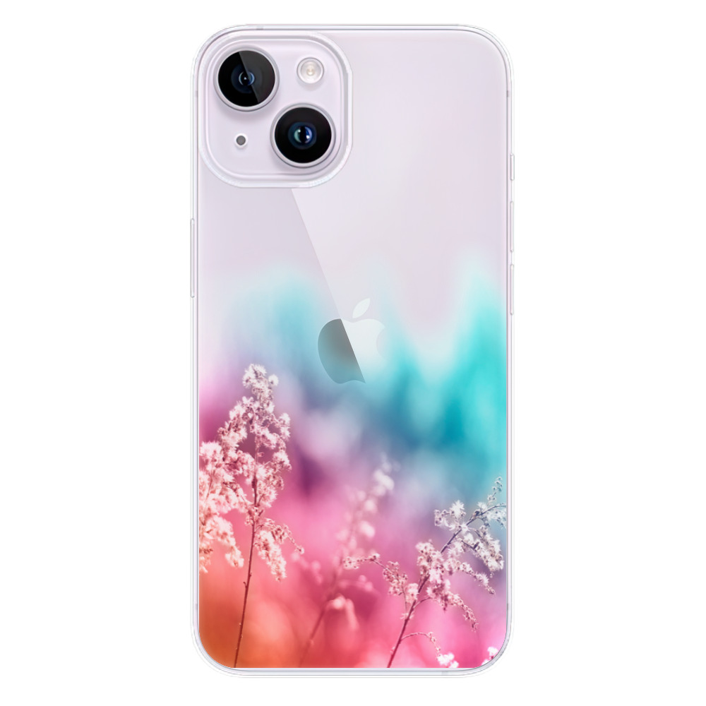 Odolné silikonové pouzdro iSaprio - Rainbow Grass - iPhone 14