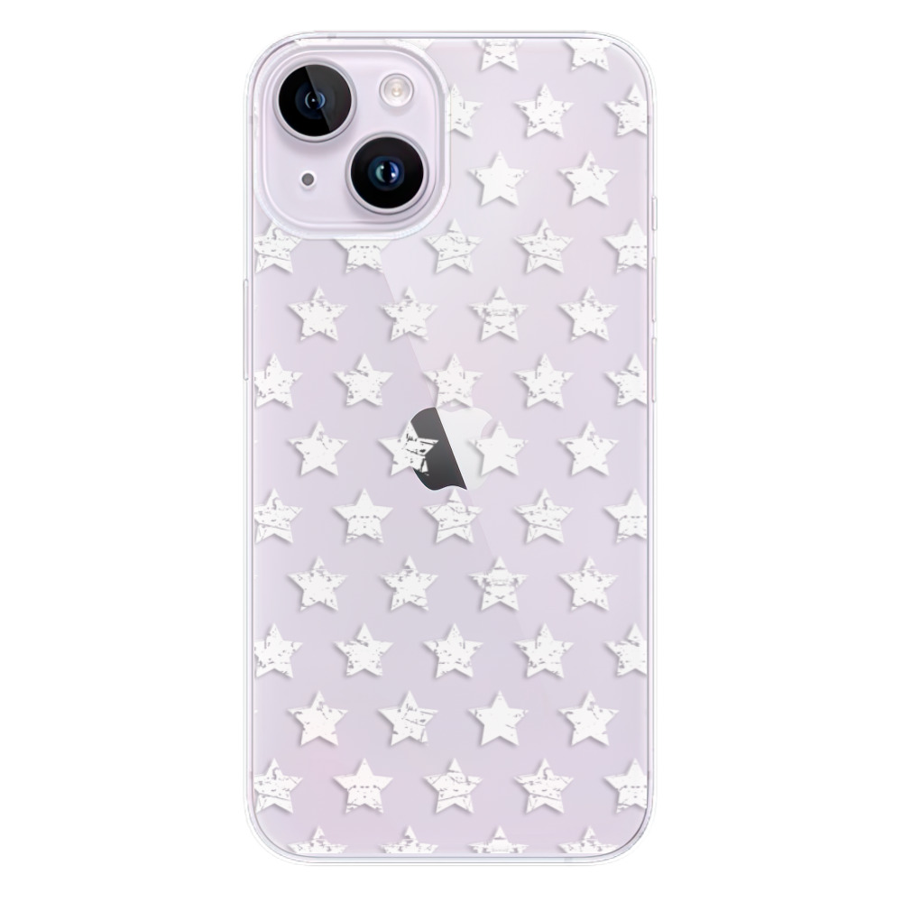 Odolné silikonové pouzdro iSaprio - Stars Pattern - white - iPhone 14