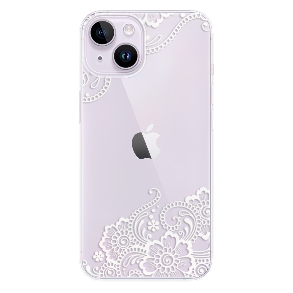 Odolné silikonové pouzdro iSaprio - White Lace 02 - iPhone 14