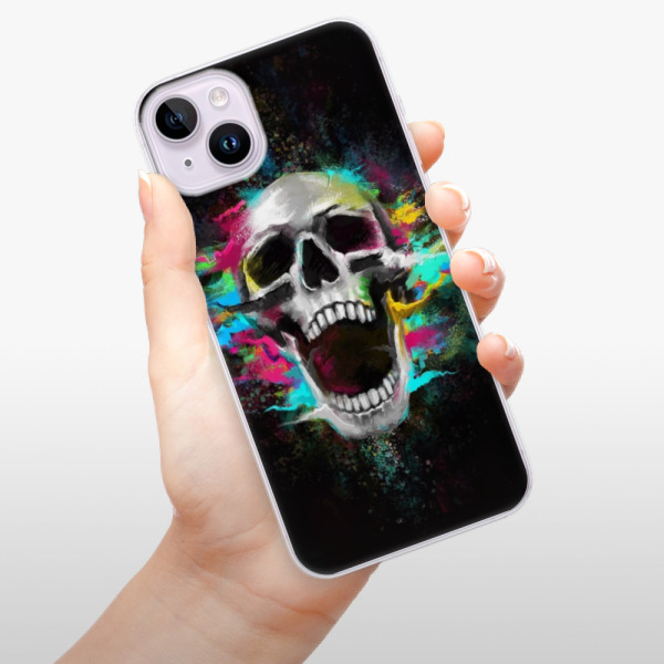 Odolné silikonové pouzdro iSaprio - Skull in Colors - iPhone 14 Plus