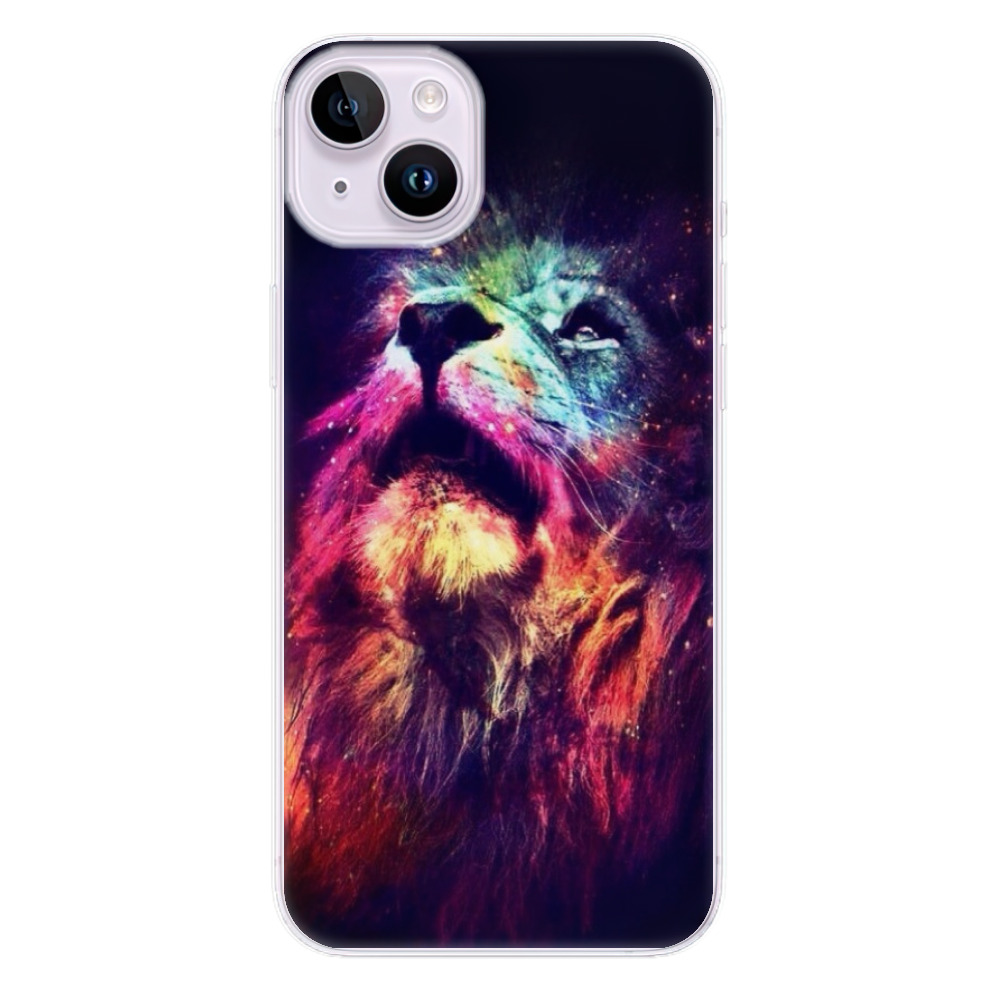 Odolné silikonové pouzdro iSaprio - Lion in Colors - iPhone 14 Plus