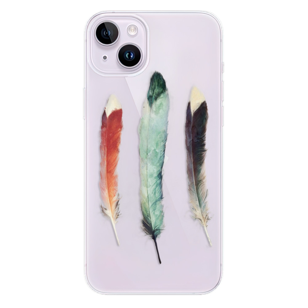 Odolné silikonové pouzdro iSaprio - Three Feathers - iPhone 14 Plus