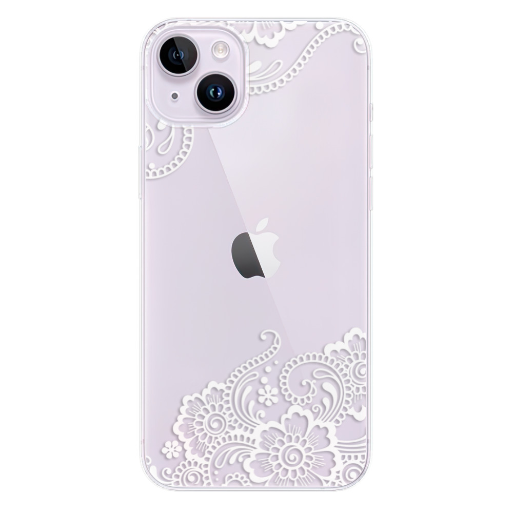 Odolné silikonové pouzdro iSaprio - White Lace 02 - iPhone 14 Plus