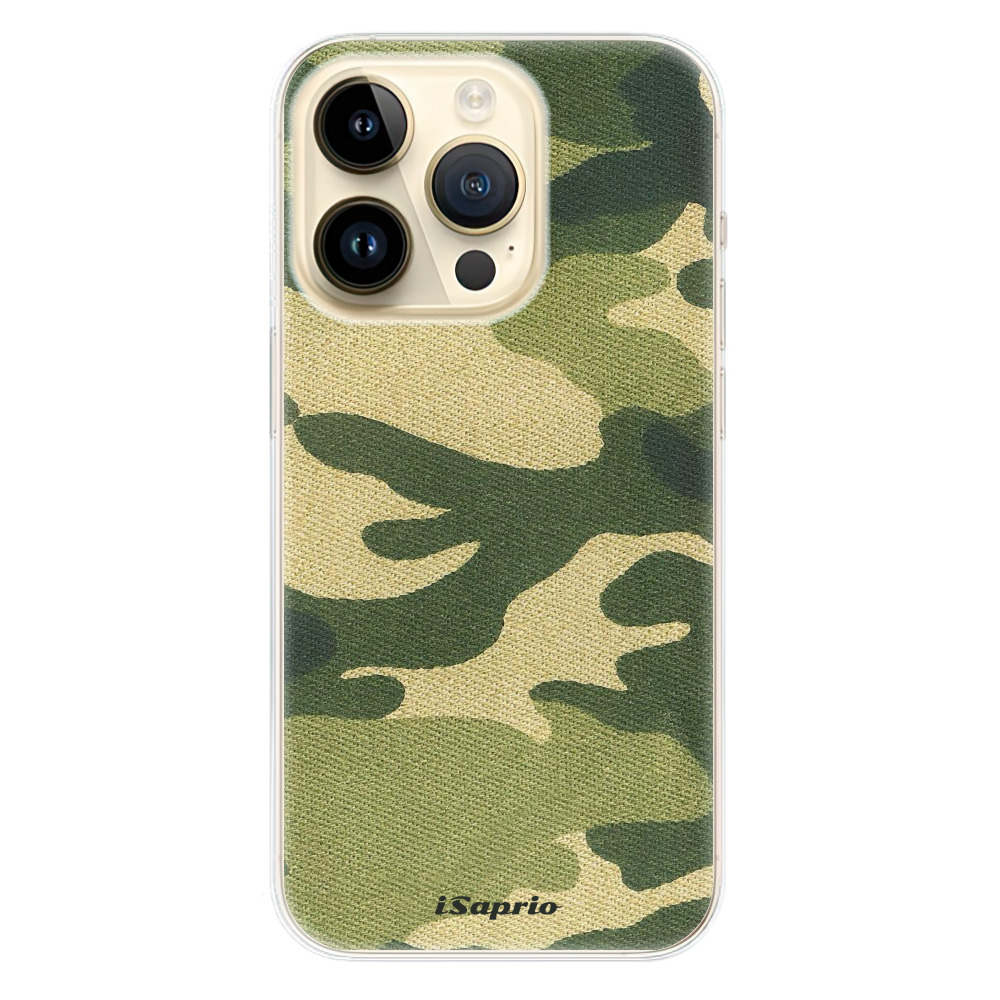Odolné silikonové pouzdro iSaprio - Green Camuflage 01 - iPhone 14 Pro