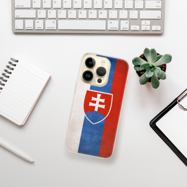 Odolné silikonové pouzdro iSaprio - Slovakia Flag - iPhone 14 Pro