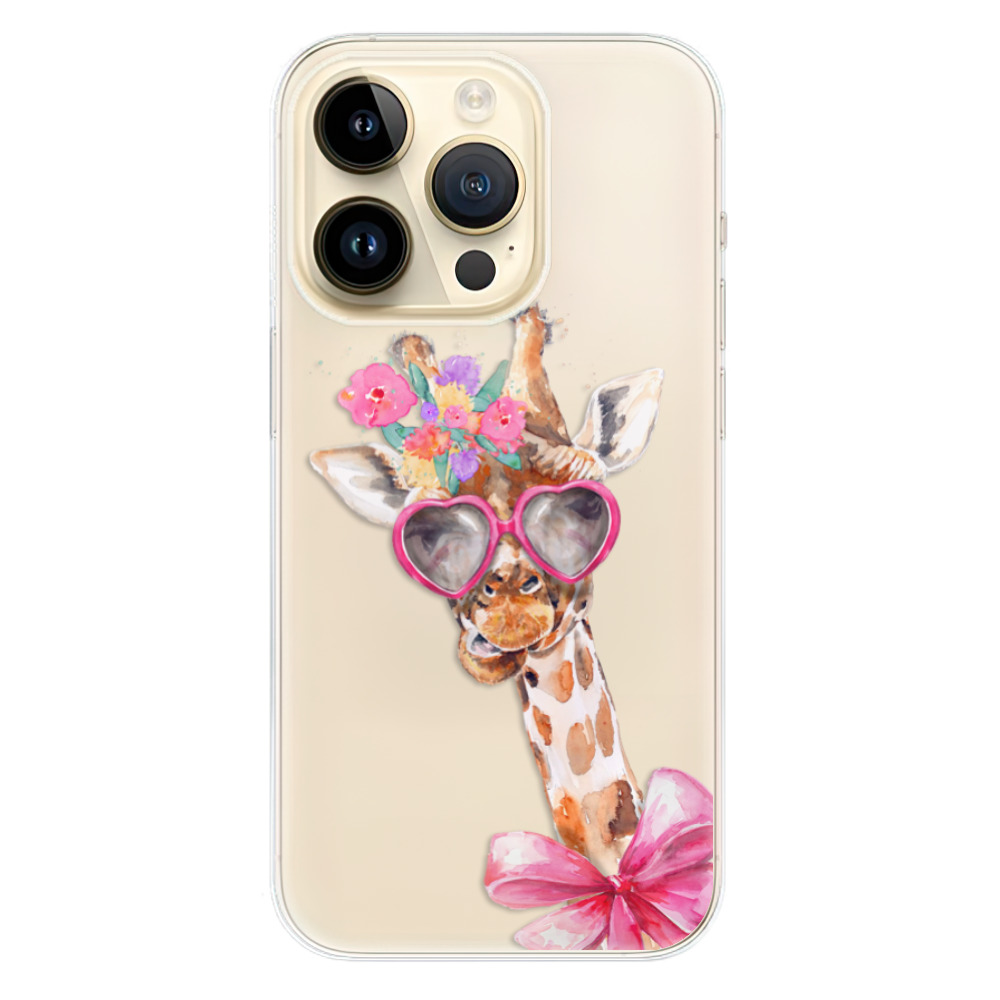Odolné silikonové pouzdro iSaprio - Lady Giraffe - iPhone 14 Pro