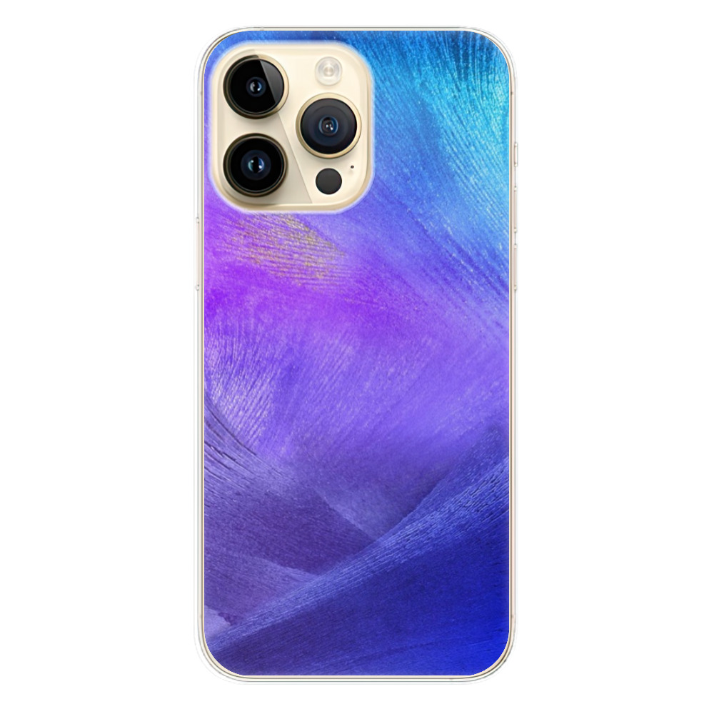 Odolné silikonové pouzdro iSaprio - Purple Feathers - iPhone 14 Pro Max