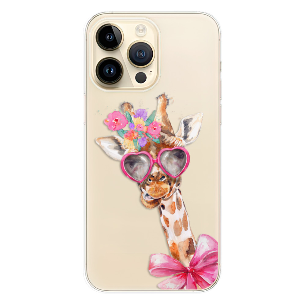 Odolné silikonové pouzdro iSaprio - Lady Giraffe - iPhone 14 Pro Max