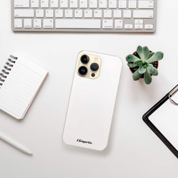 Odolné silikonové pouzdro iSaprio - 4Pure - bílý - iPhone 14 Pro Max