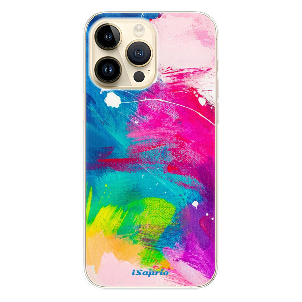 Odolné silikonové pouzdro iSaprio - Abstract Paint 03 - iPhone 14 Pro Max