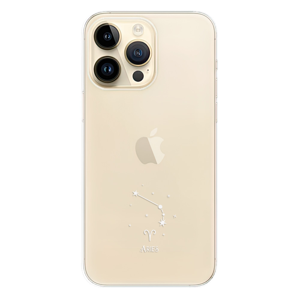 Odolné silikonové pouzdro iSaprio - čiré - Beran - iPhone 14 Pro Max