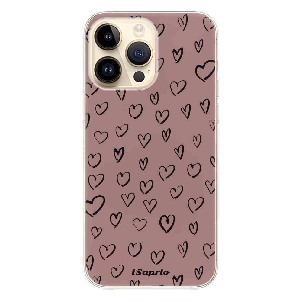 Odolné silikonové pouzdro iSaprio - Heart Dark - iPhone 14 Pro Max