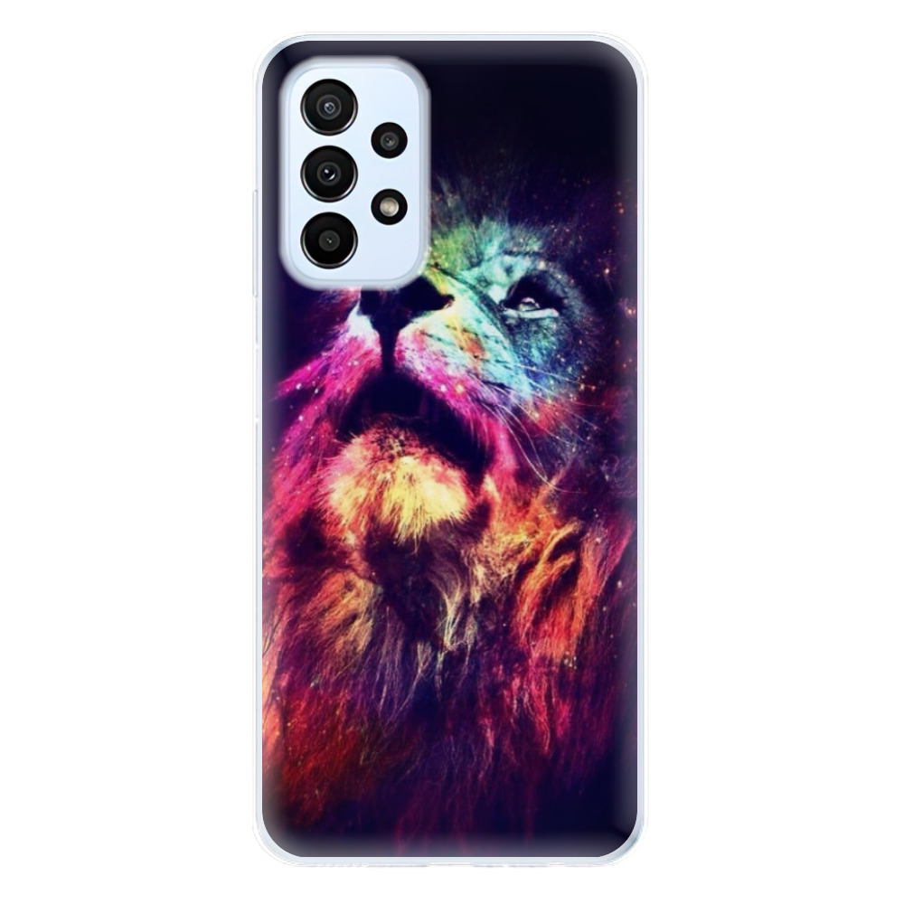 Odolné silikonové pouzdro iSaprio - Lion in Colors - Samsung Galaxy A23 / A23 5G