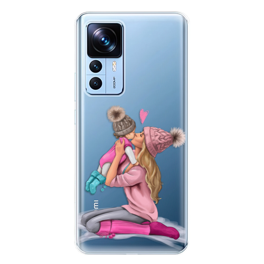 Odolné silikonové pouzdro iSaprio - Kissing Mom - Blond and Girl - Xiaomi 12T / 12T Pro