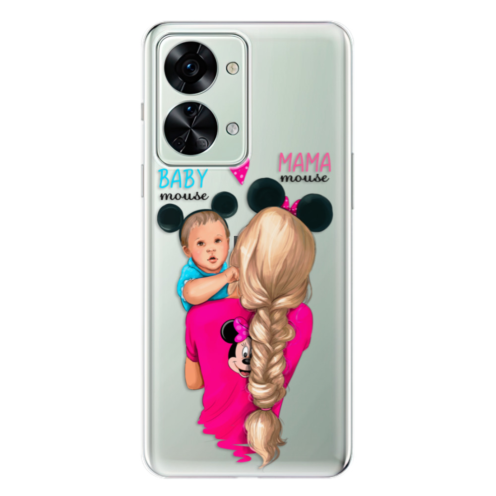 Odolné silikonové pouzdro iSaprio - Mama Mouse Blonde and Boy - OnePlus Nord 2T 5G