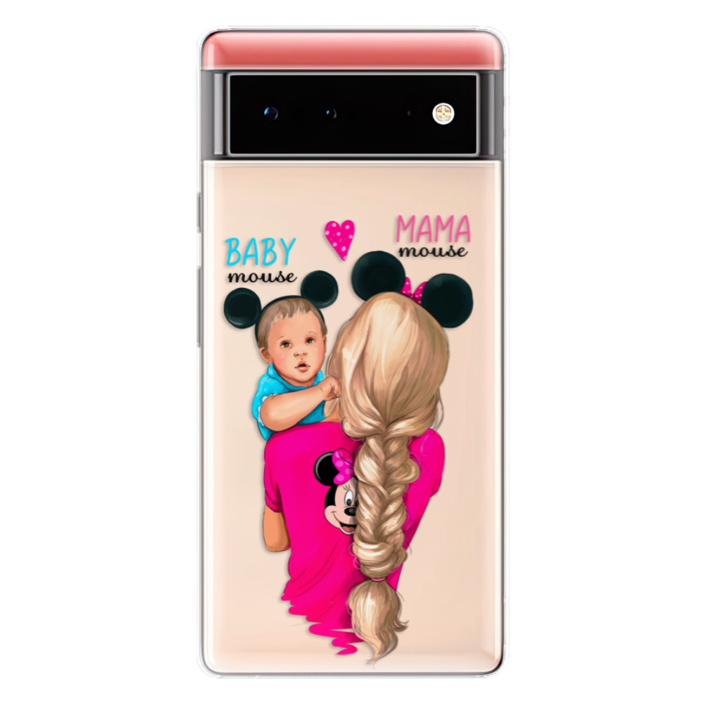Odolné silikonové pouzdro iSaprio - Mama Mouse Blonde and Boy - Google Pixel 6 5G
