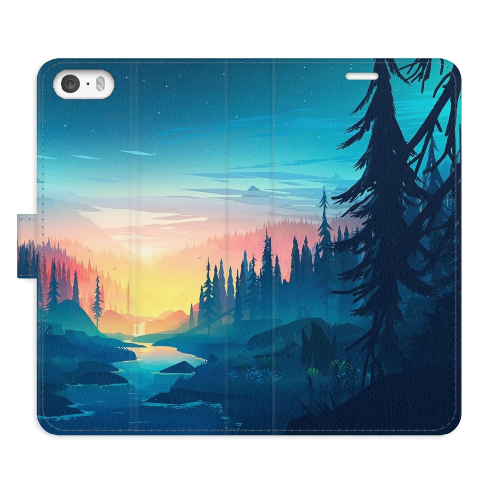 Flipové pouzdro iSaprio - Magical Landscape - iPhone 5/5S/SE