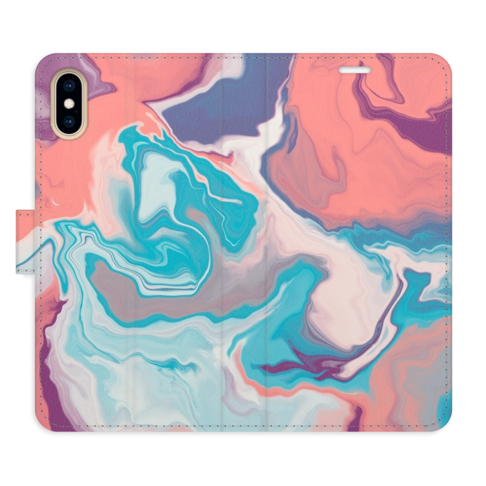 Flipové pouzdro iSaprio - Abstract Paint 06 - iPhone X/XS