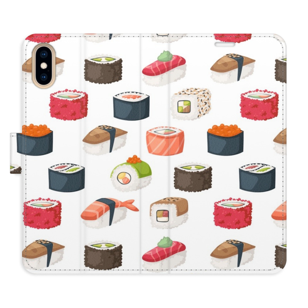 Flipové pouzdro iSaprio - Sushi Pattern 02 - iPhone X/XS