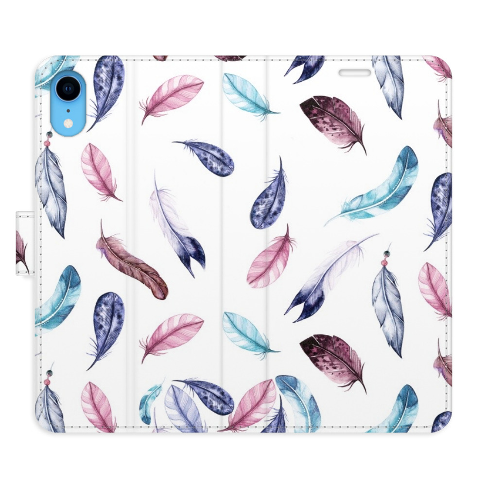 Flipové pouzdro iSaprio - Colorful Feathers - iPhone XR