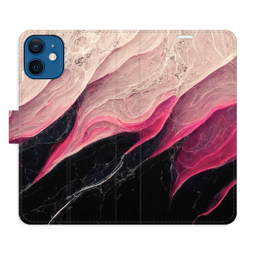 Flipové pouzdro iSaprio - BlackPink Marble - iPhone 12 mini