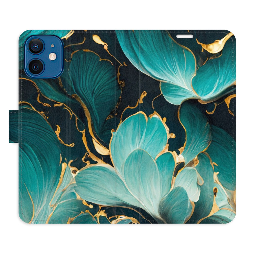 Flipové pouzdro iSaprio - Blue Flowers 02 - iPhone 12 mini