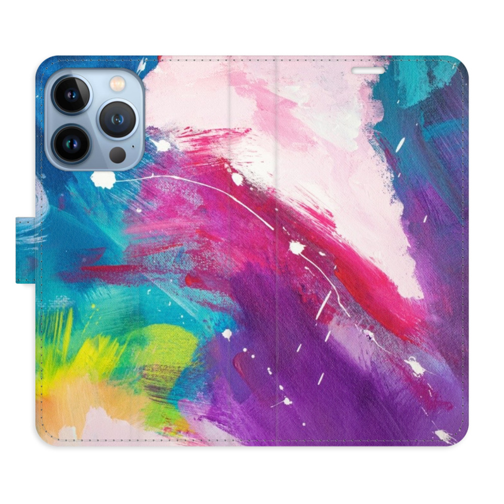Flipové pouzdro iSaprio - Abstract Paint 05 - iPhone 13 Pro