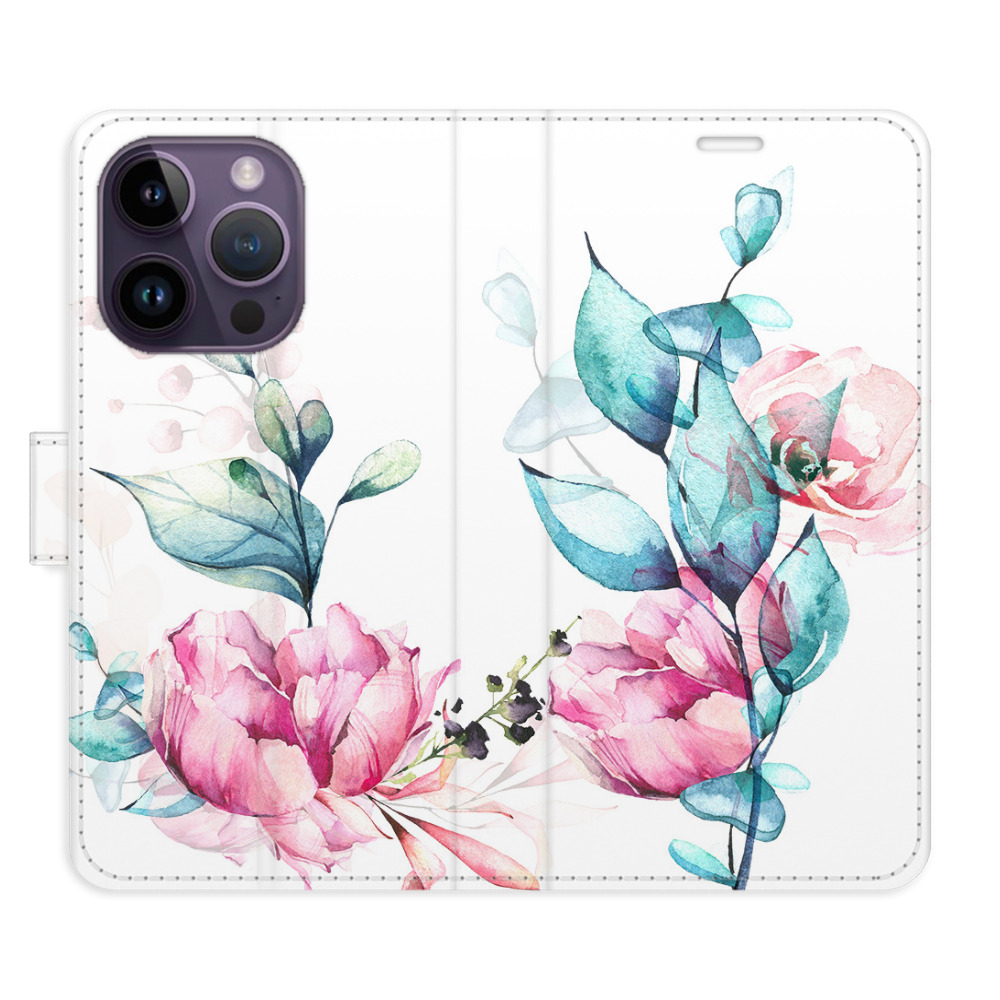 Flipové pouzdro iSaprio - Beautiful Flower - iPhone 14 Pro