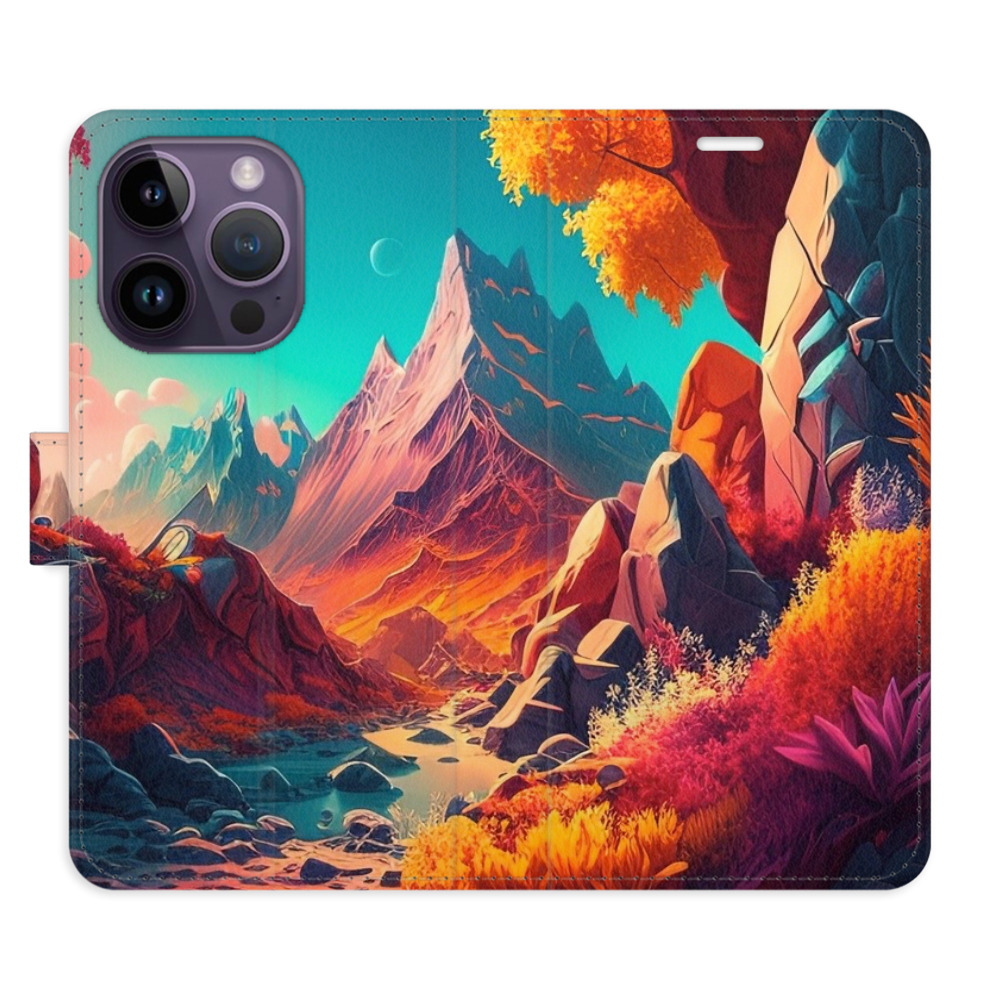 Flipové pouzdro iSaprio - Colorful Mountains - iPhone 14 Pro