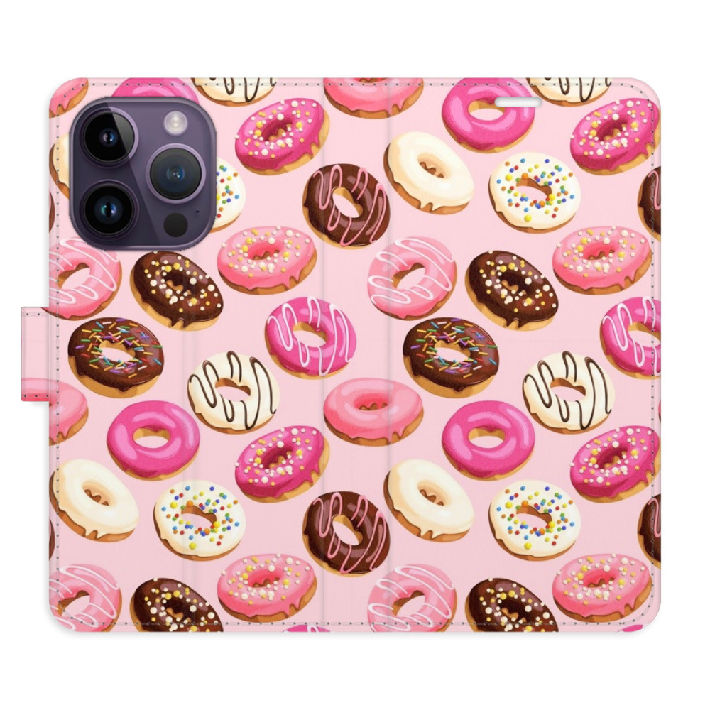 Flipové pouzdro iSaprio - Donuts Pattern 03 - iPhone 14 Pro
