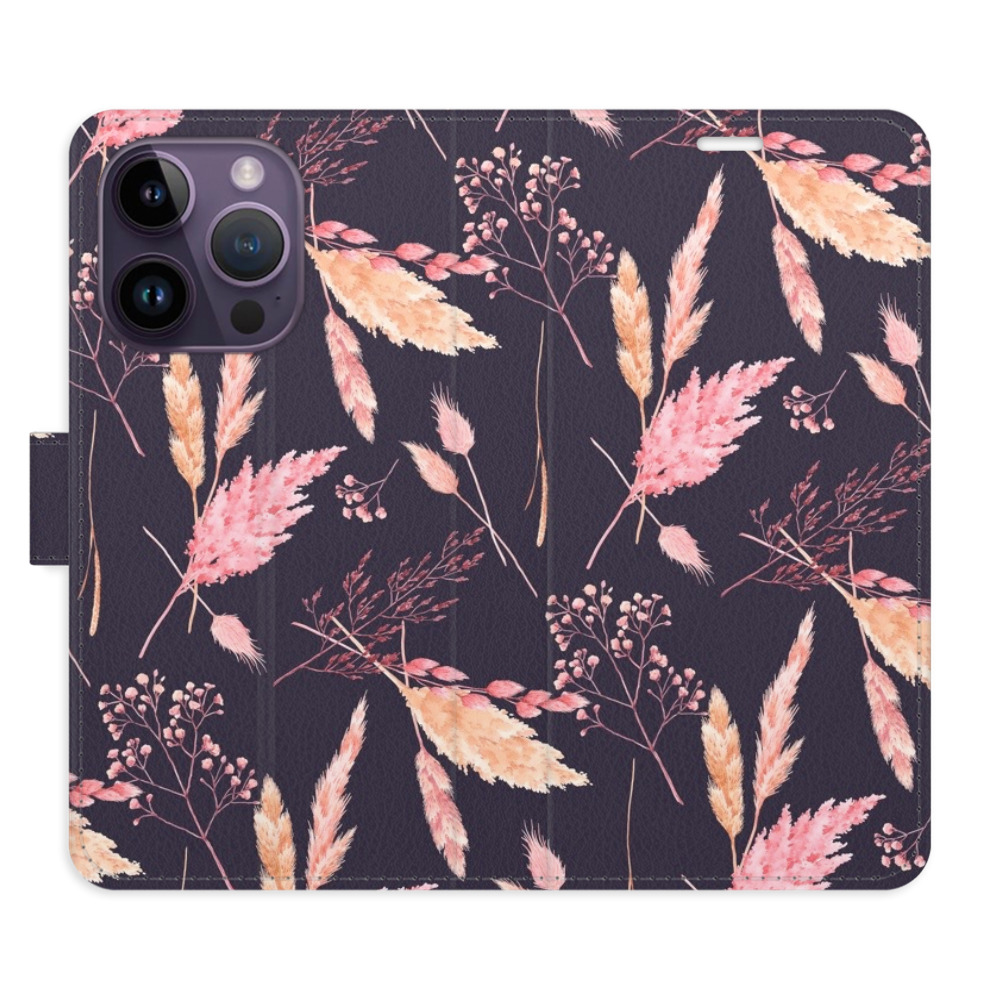 Flipové pouzdro iSaprio - Ornamental Flowers 02 - iPhone 14 Pro